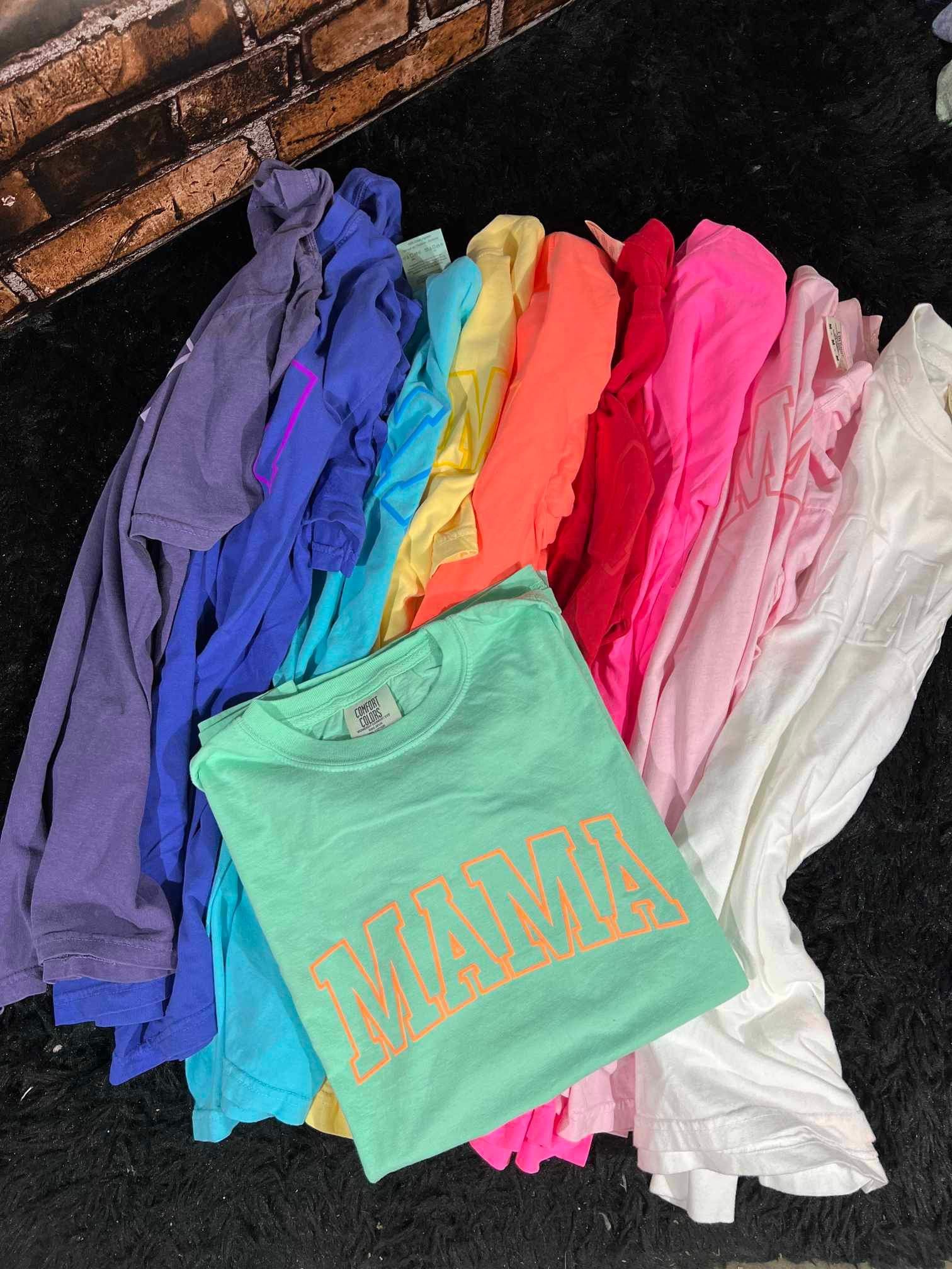 Custom Varsity Outline Name Puff Comfort Colors