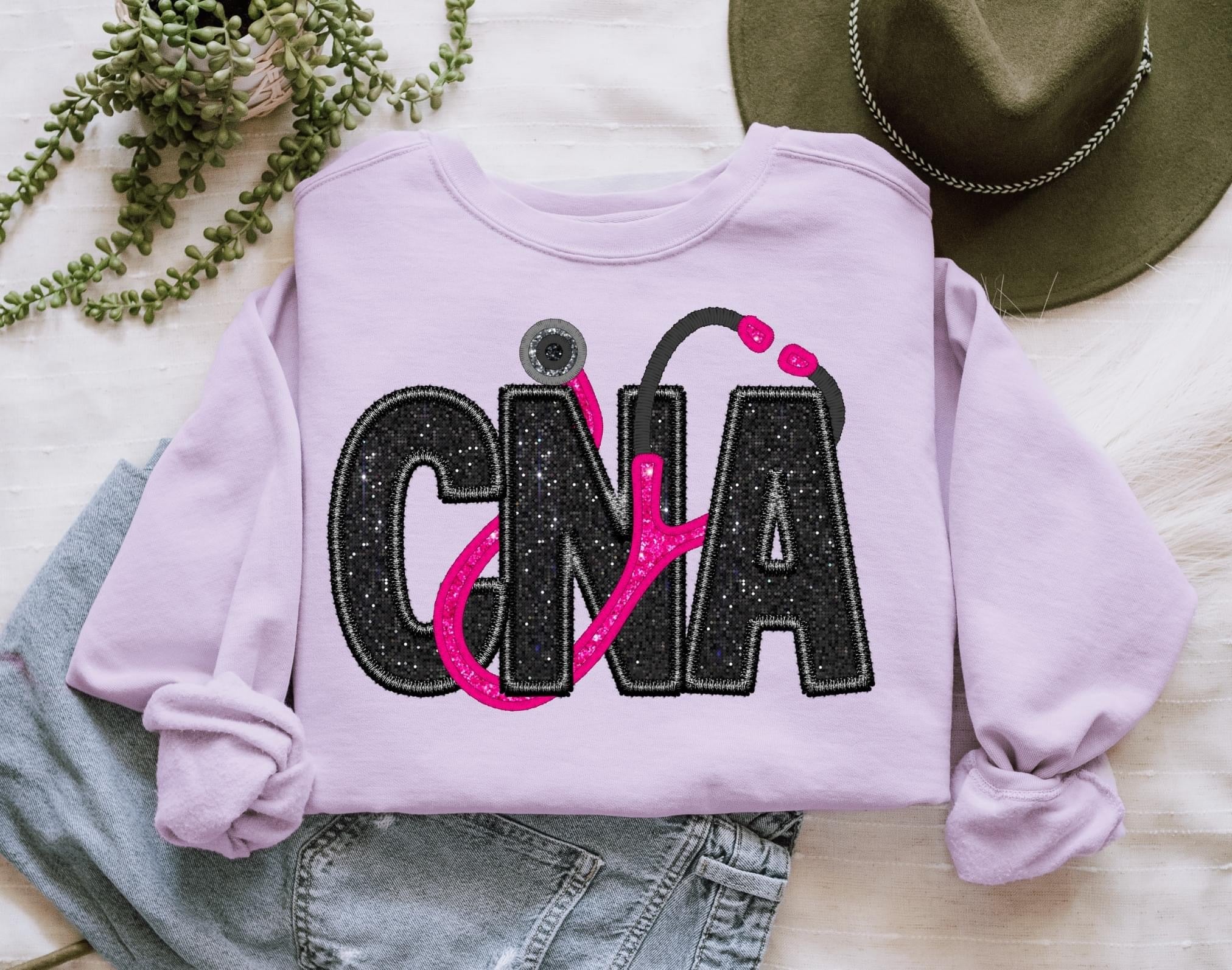 Custom Medical Name Faux Embroidery