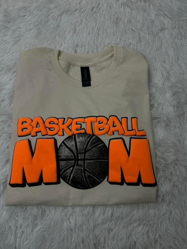 Basketball Mom Orange Puff