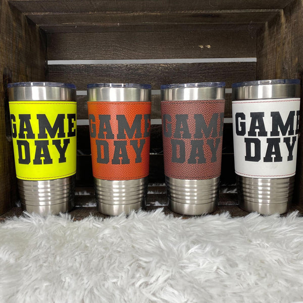 Game Day Leatherette Tumbler