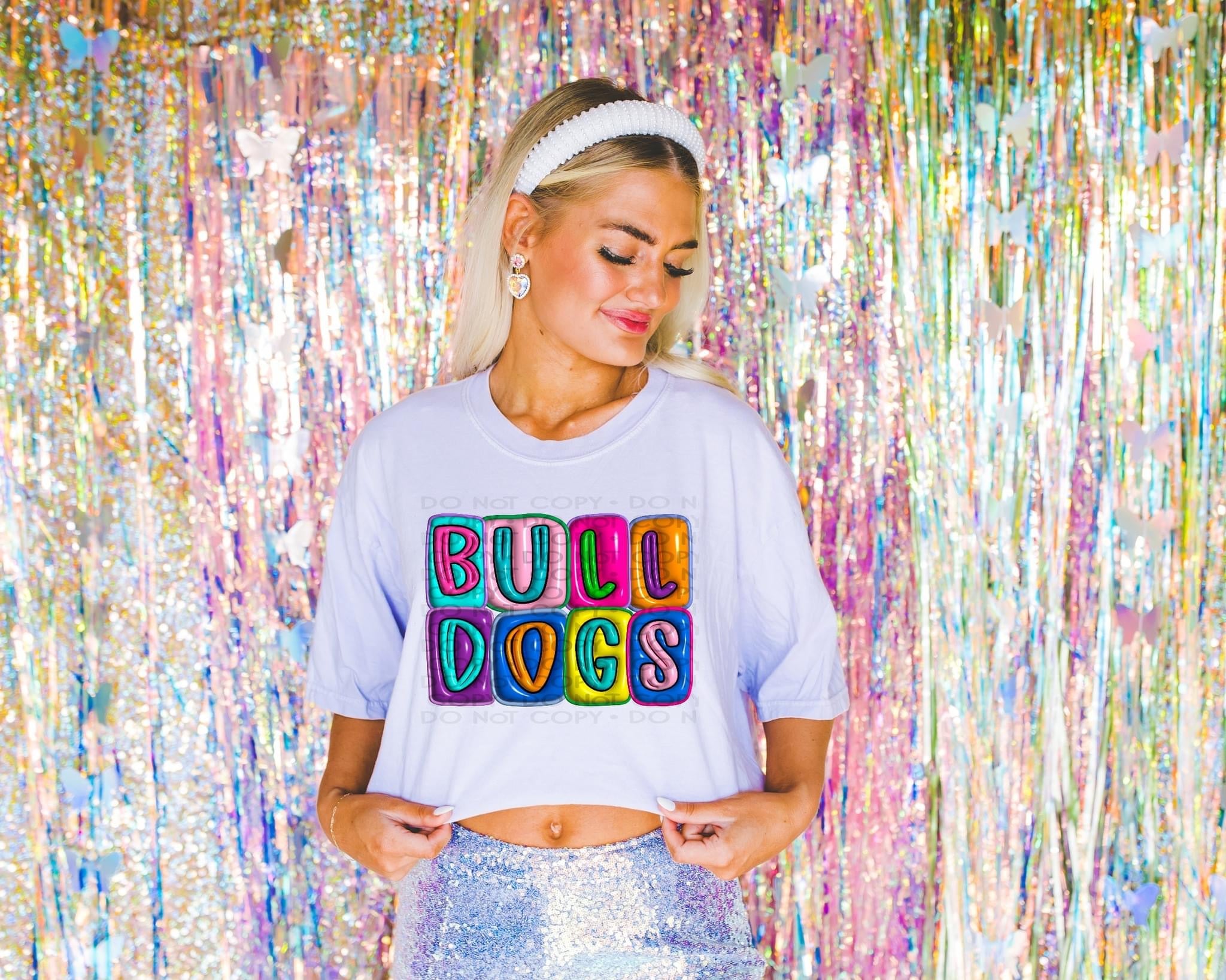 Bulldogs Neon Block Letters