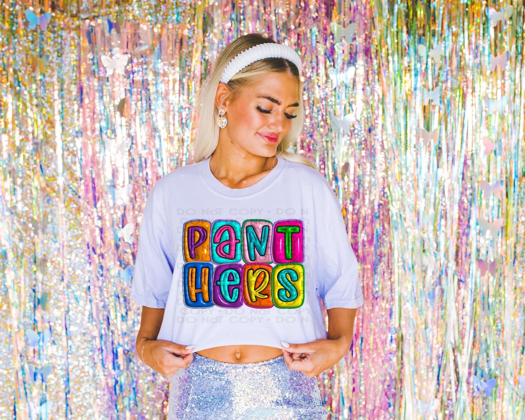 Panthers Neon Block Letters