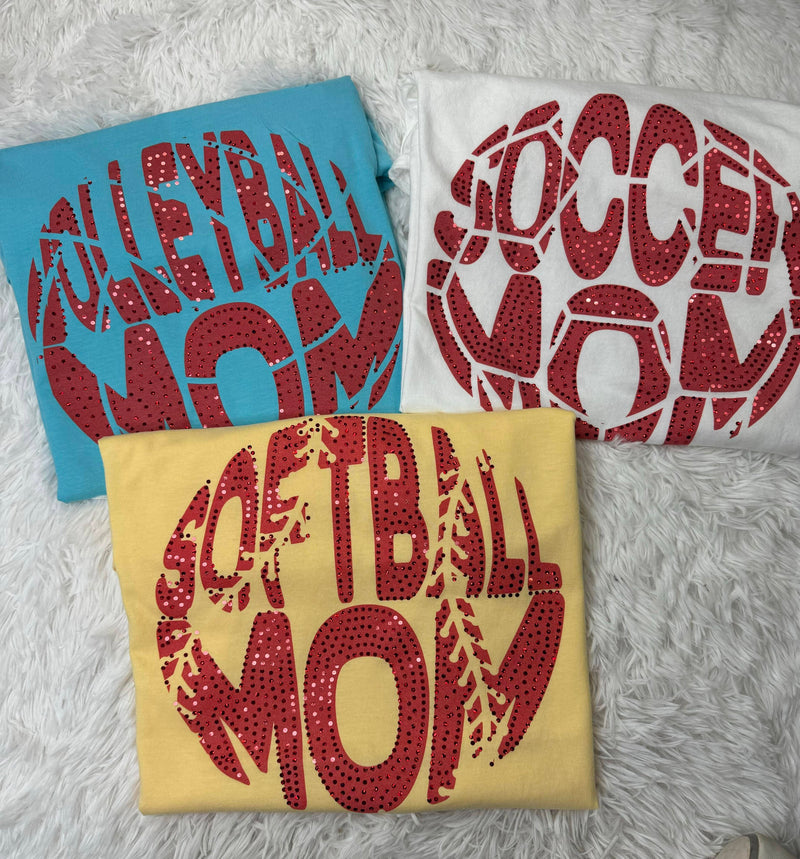 Custom Softball Mom Spangle Comfort Colors