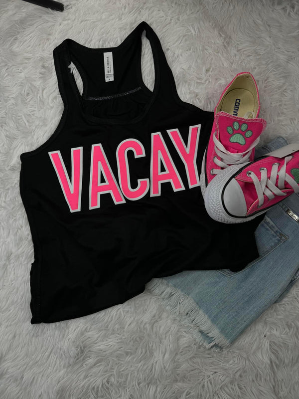 Vacay Pink Puff Inside White Outline