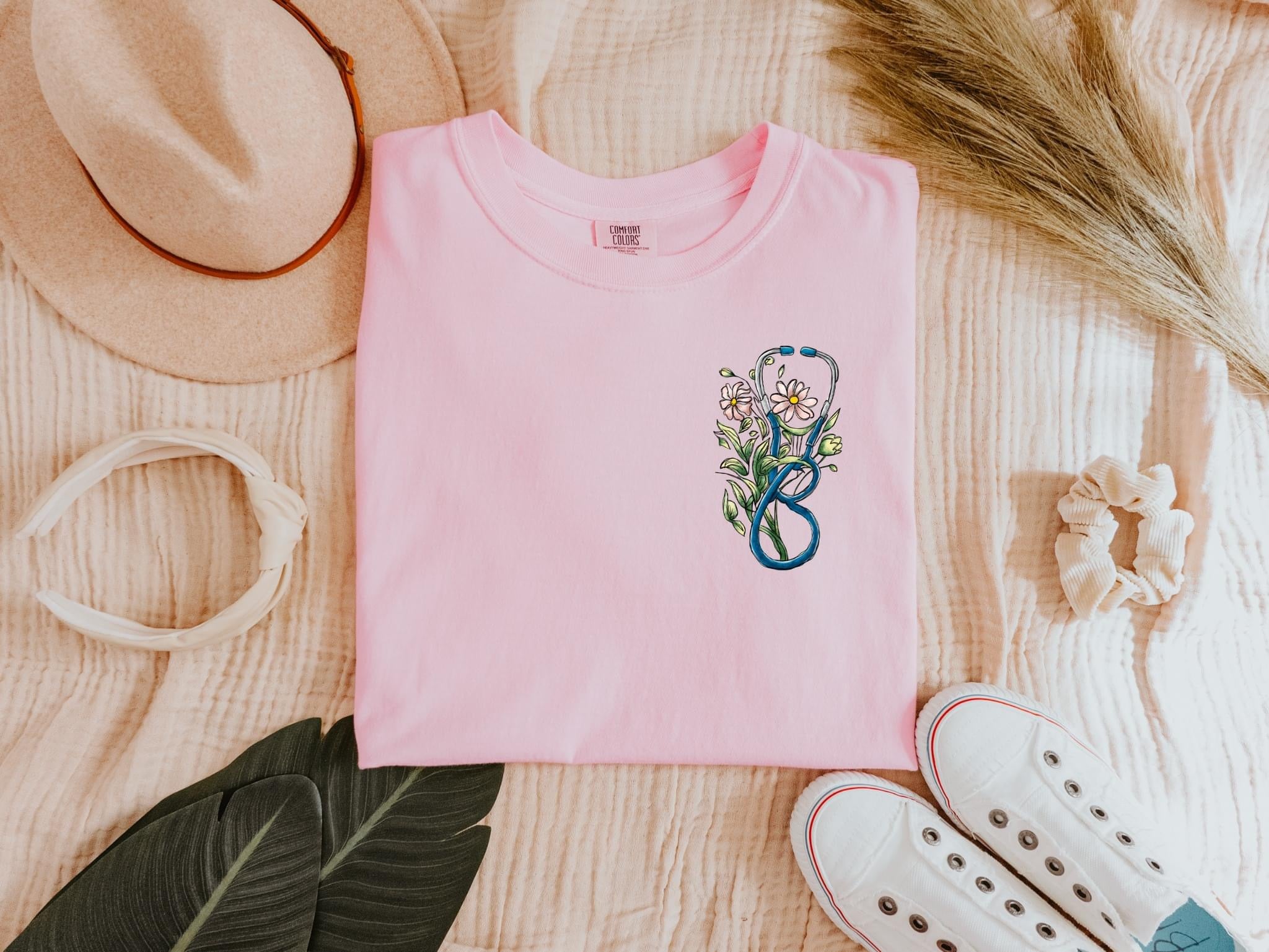 Floral Stethoscope Pocket Comfort Colors