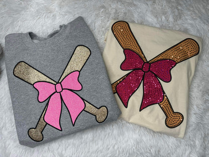 Bats And Bow Glitter Embroidery