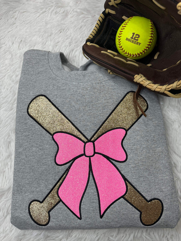 Bats And Bow Glitter Embroidery
