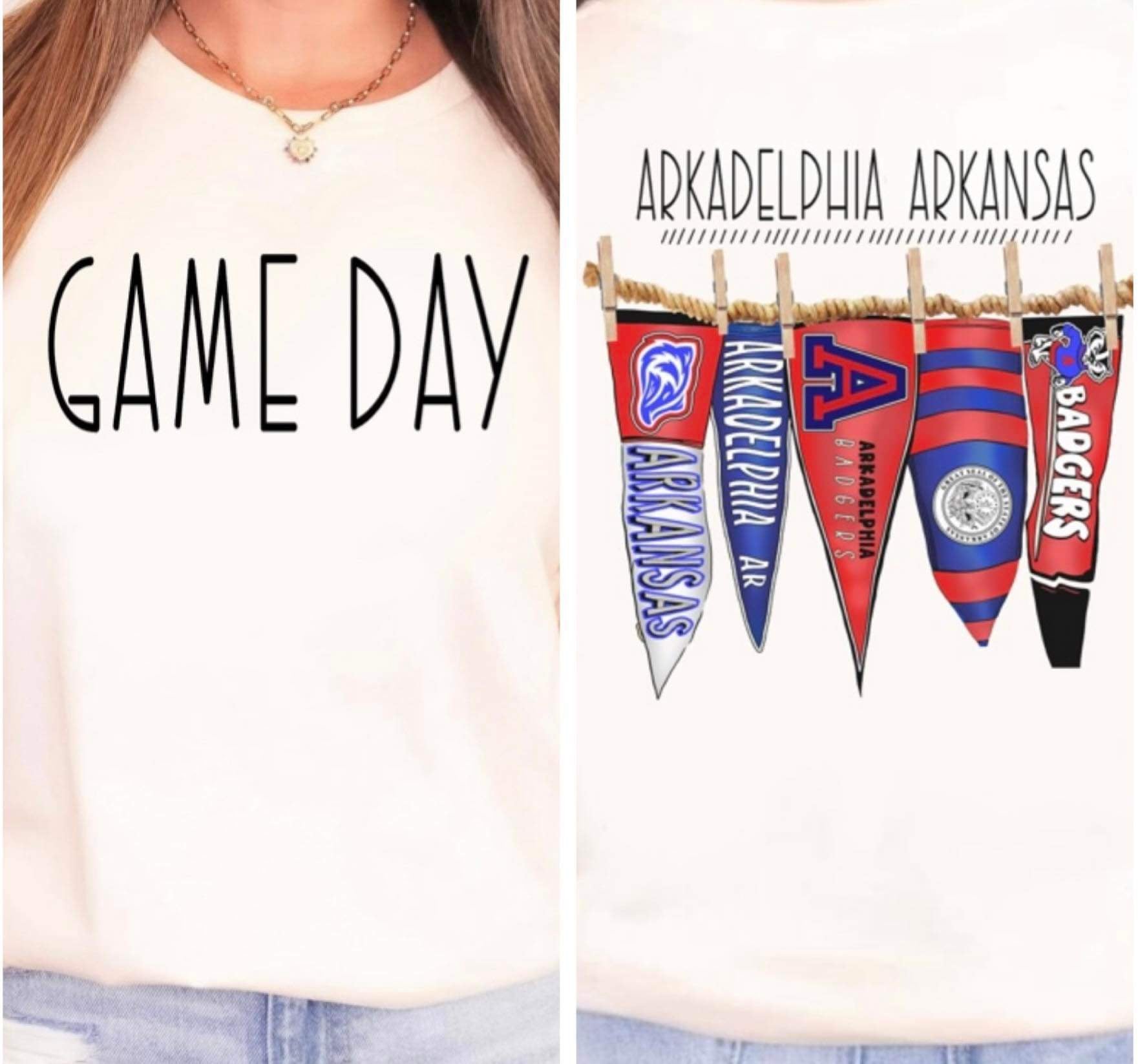 Arkadelphia Arkansas Game Day Pennant Flag Comfort Colors
