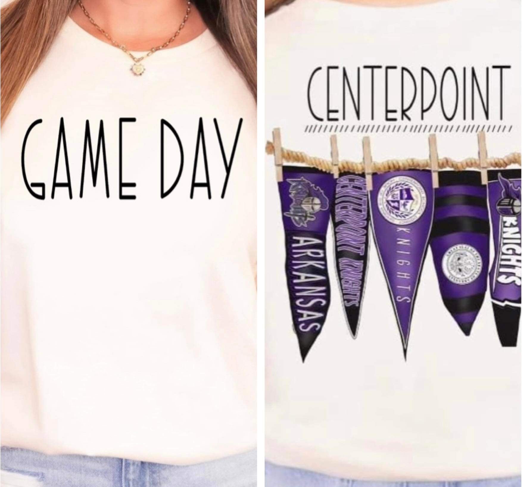 Centerpoint Arkansas Game Day Pennant Flags Comfort Colors