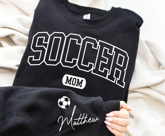 Soccer Mom With Sleeve Print Names