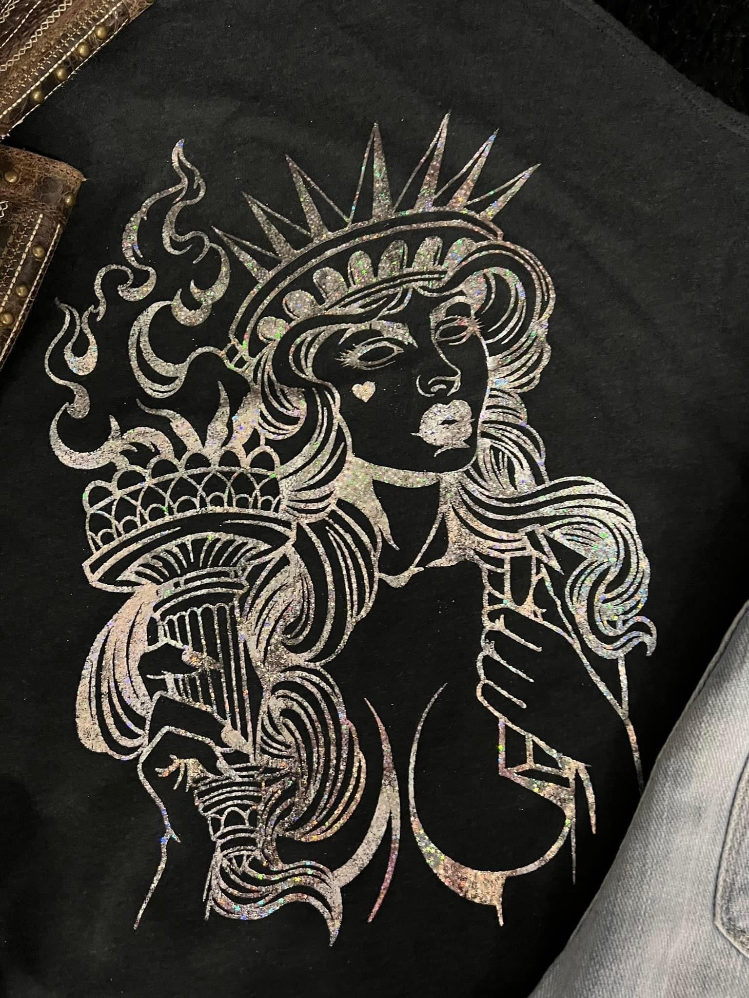 Silver Foil Statue Of Liberty