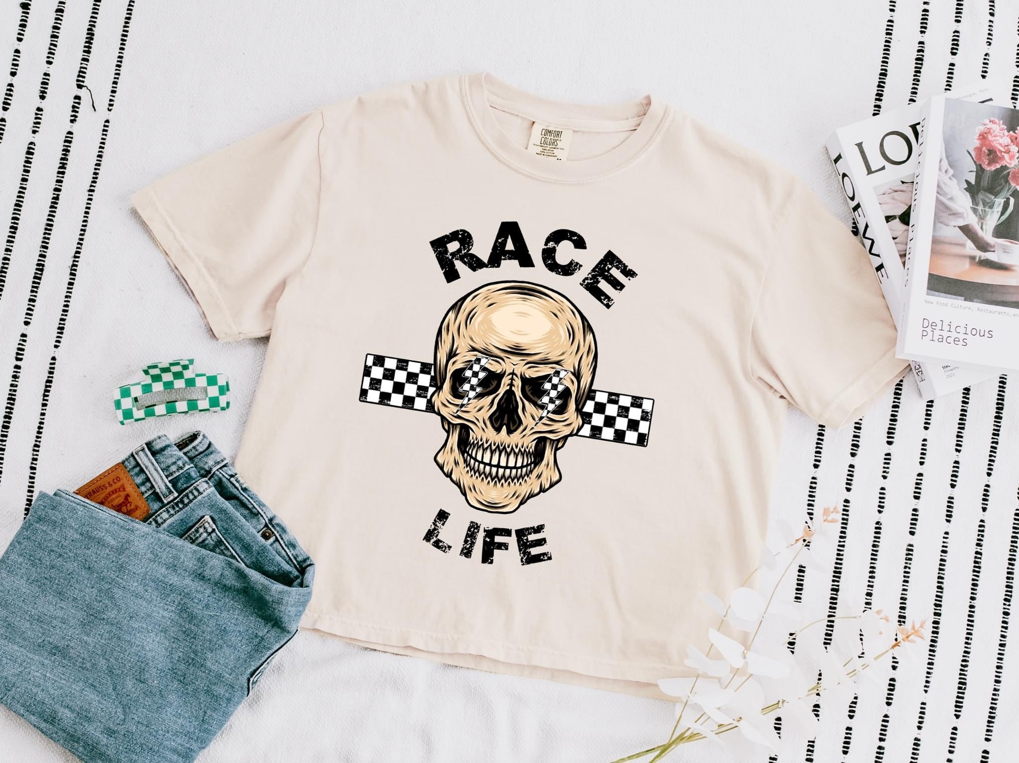 Race Life Comfort Colors Boxy Crop