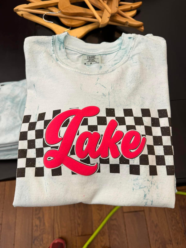Lake Checkered Puff Color Blast