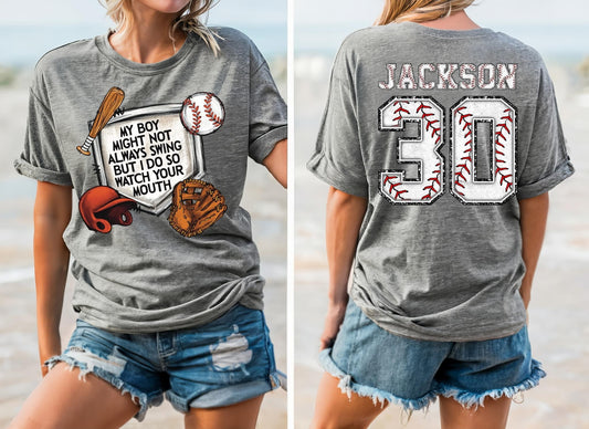 My Boy Might Not Always Swing Baseball