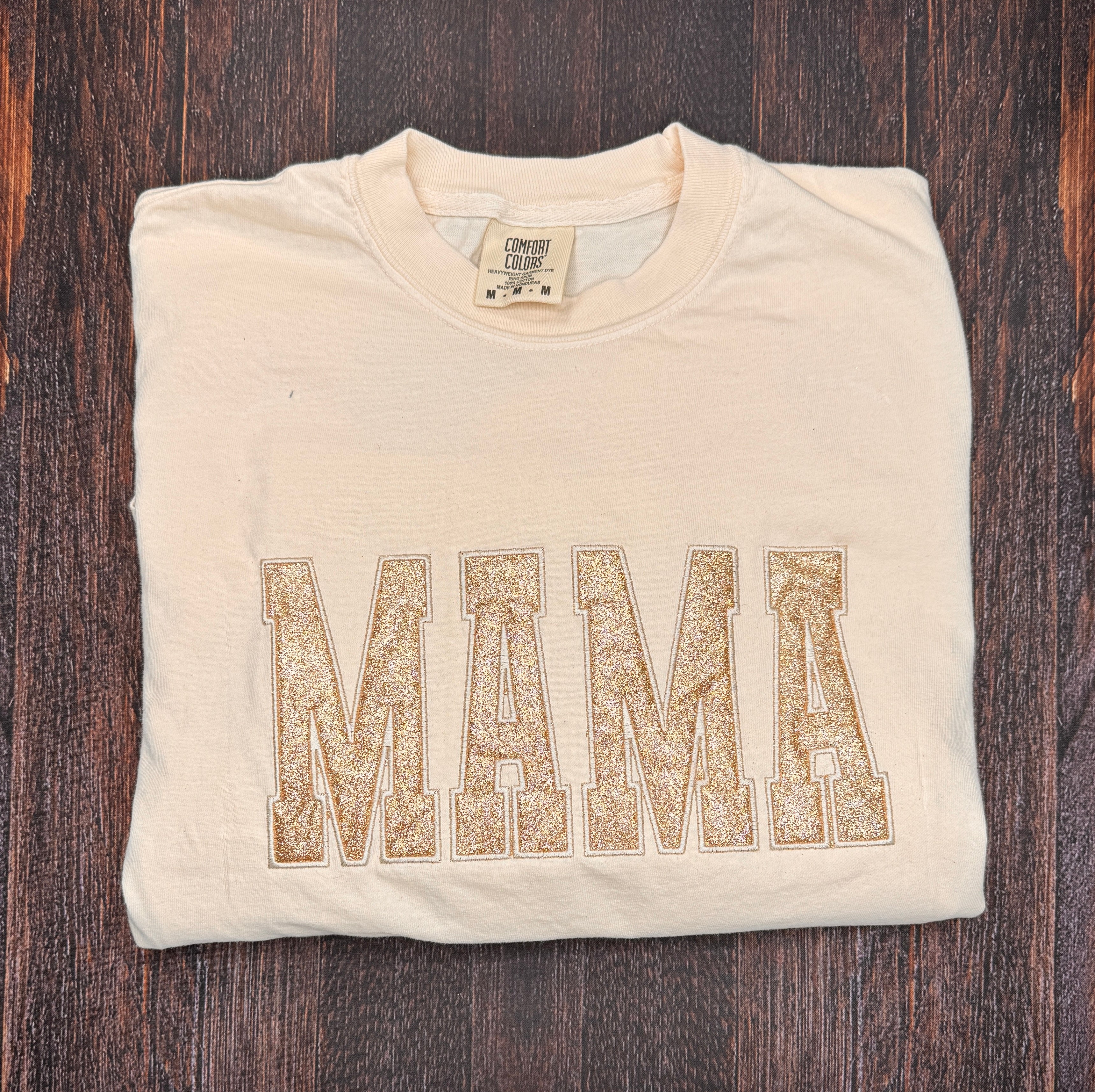 CUSTOM MAMA Glitter Embroidery Fleece