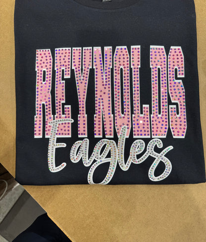 Custom Block Script Spangle Sale Tee