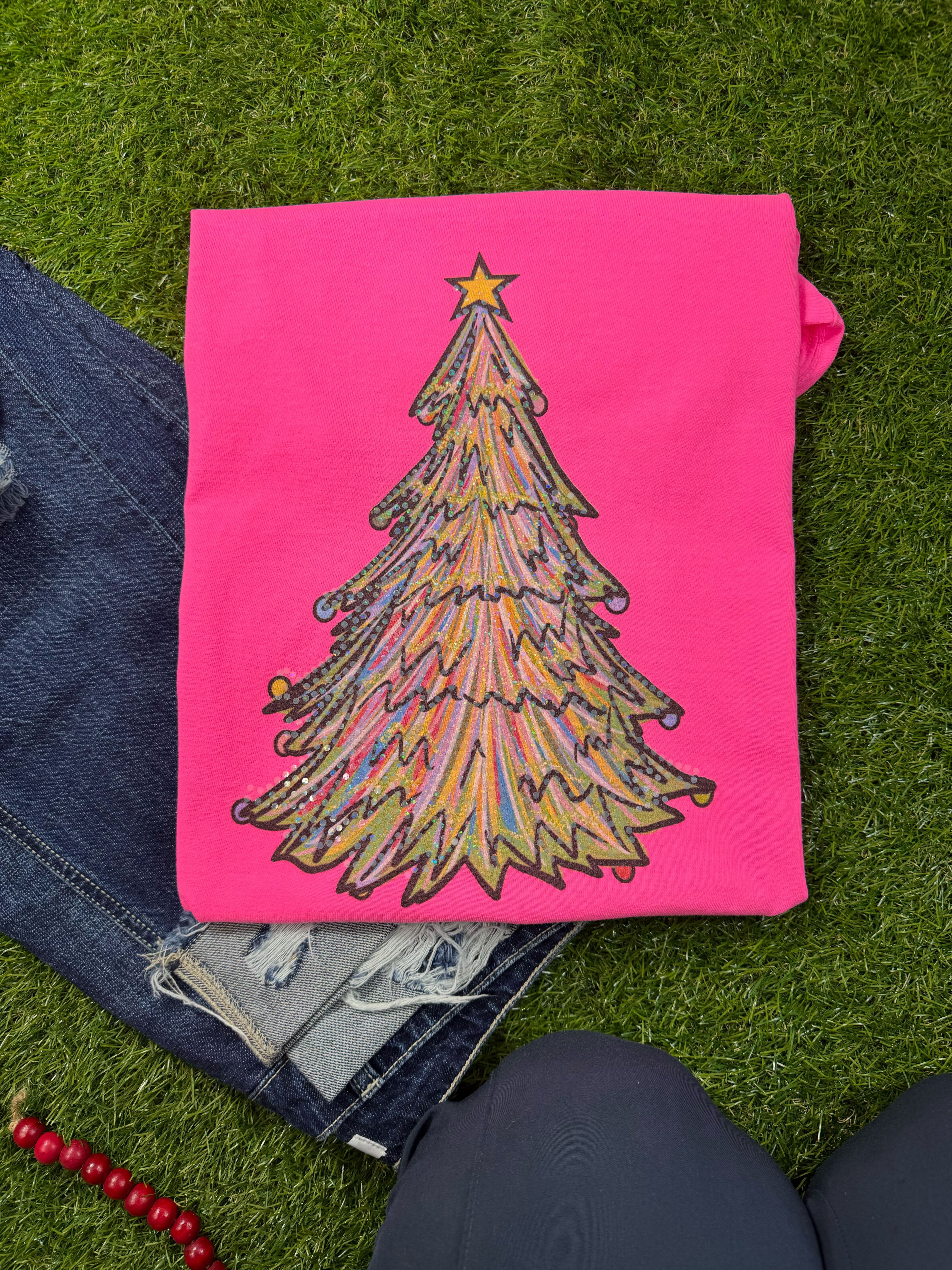 Watercolor Christmas Tree Spangle