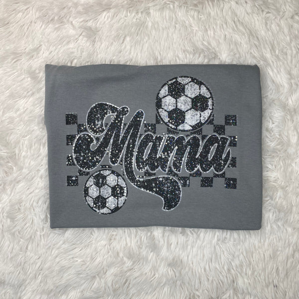 Soccer Mama Checkered Spangle Short Sleeve