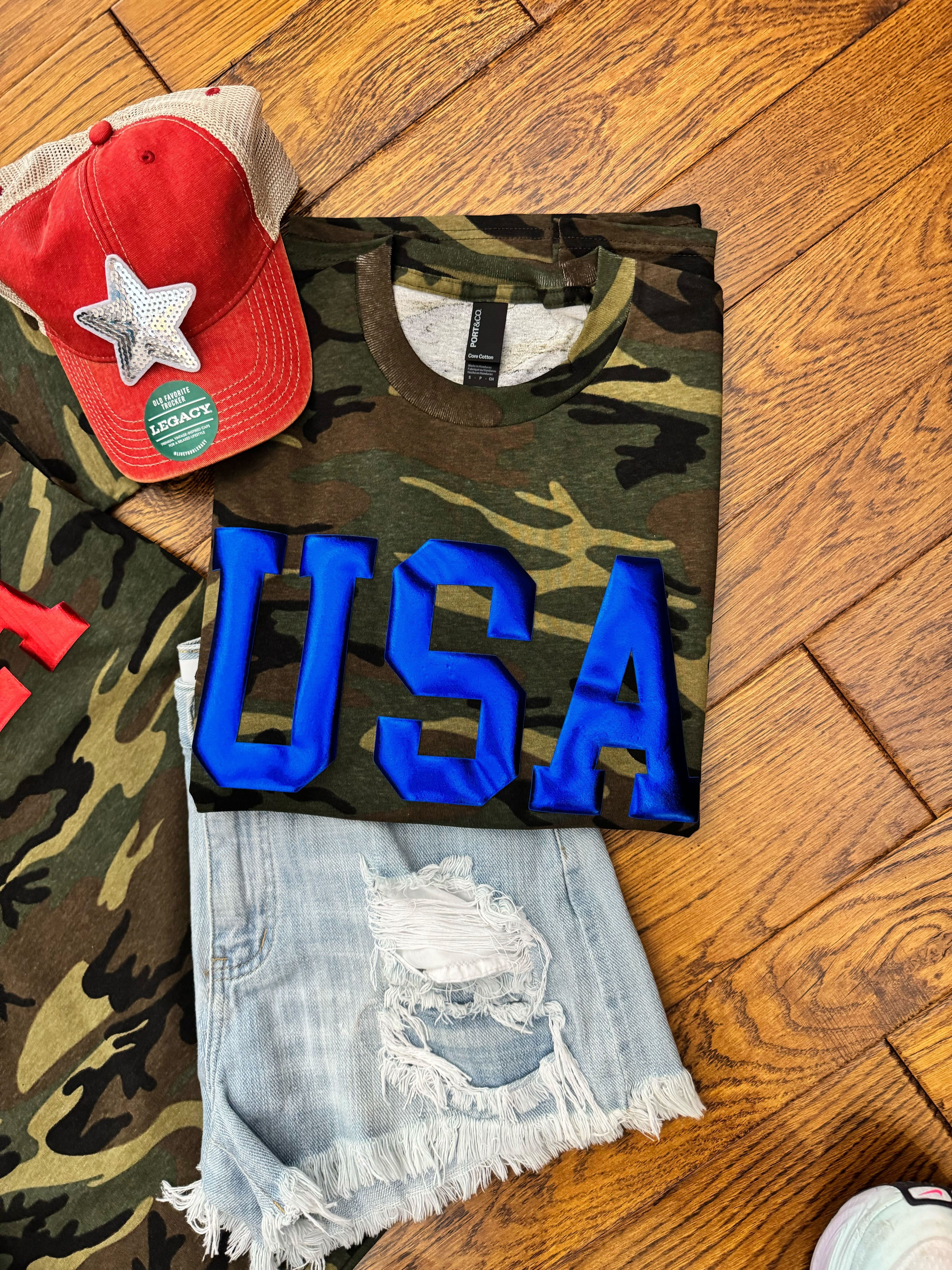 USA CAMO PUFF METALLIC