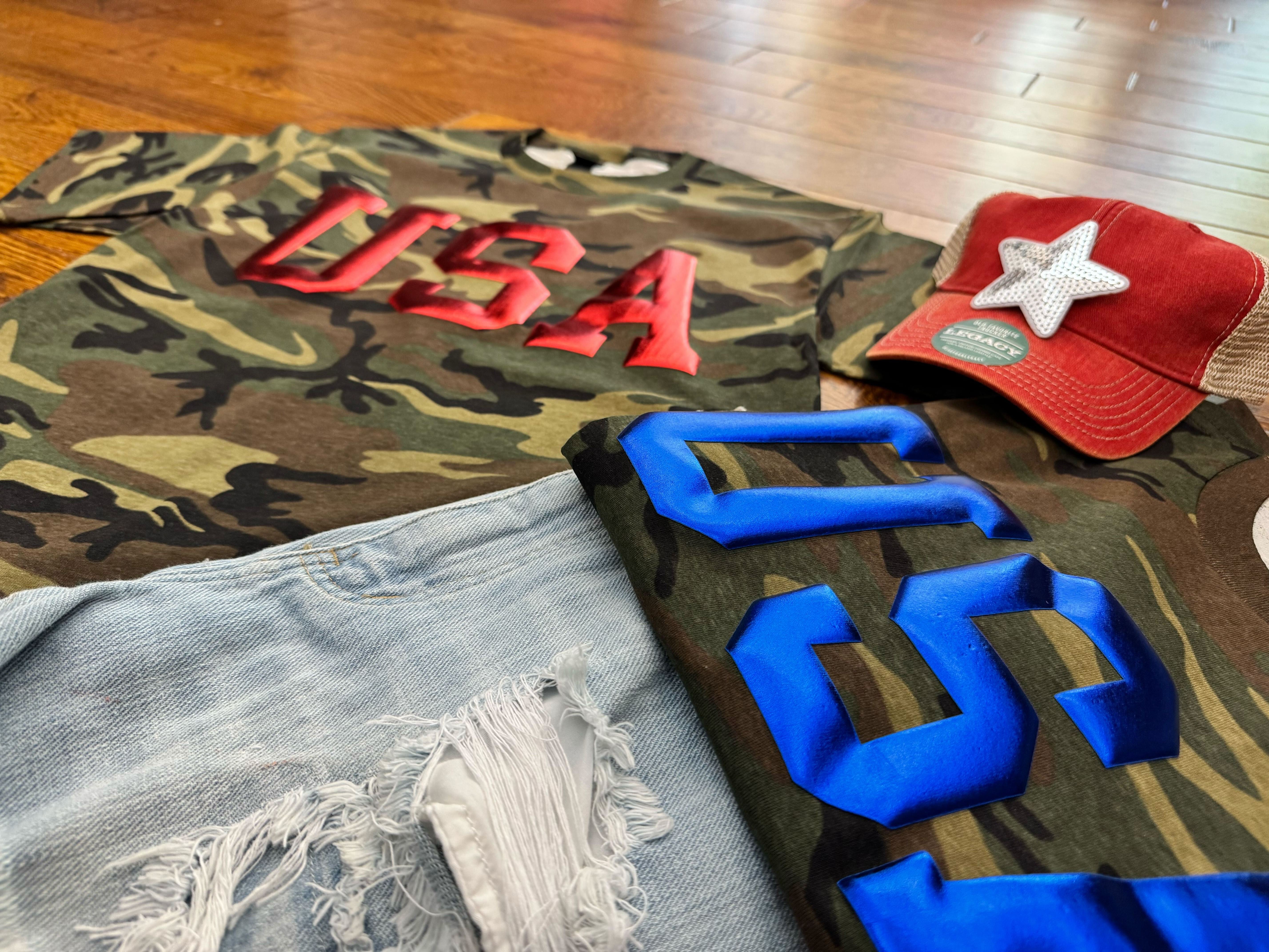 USA CAMO PUFF METALLIC