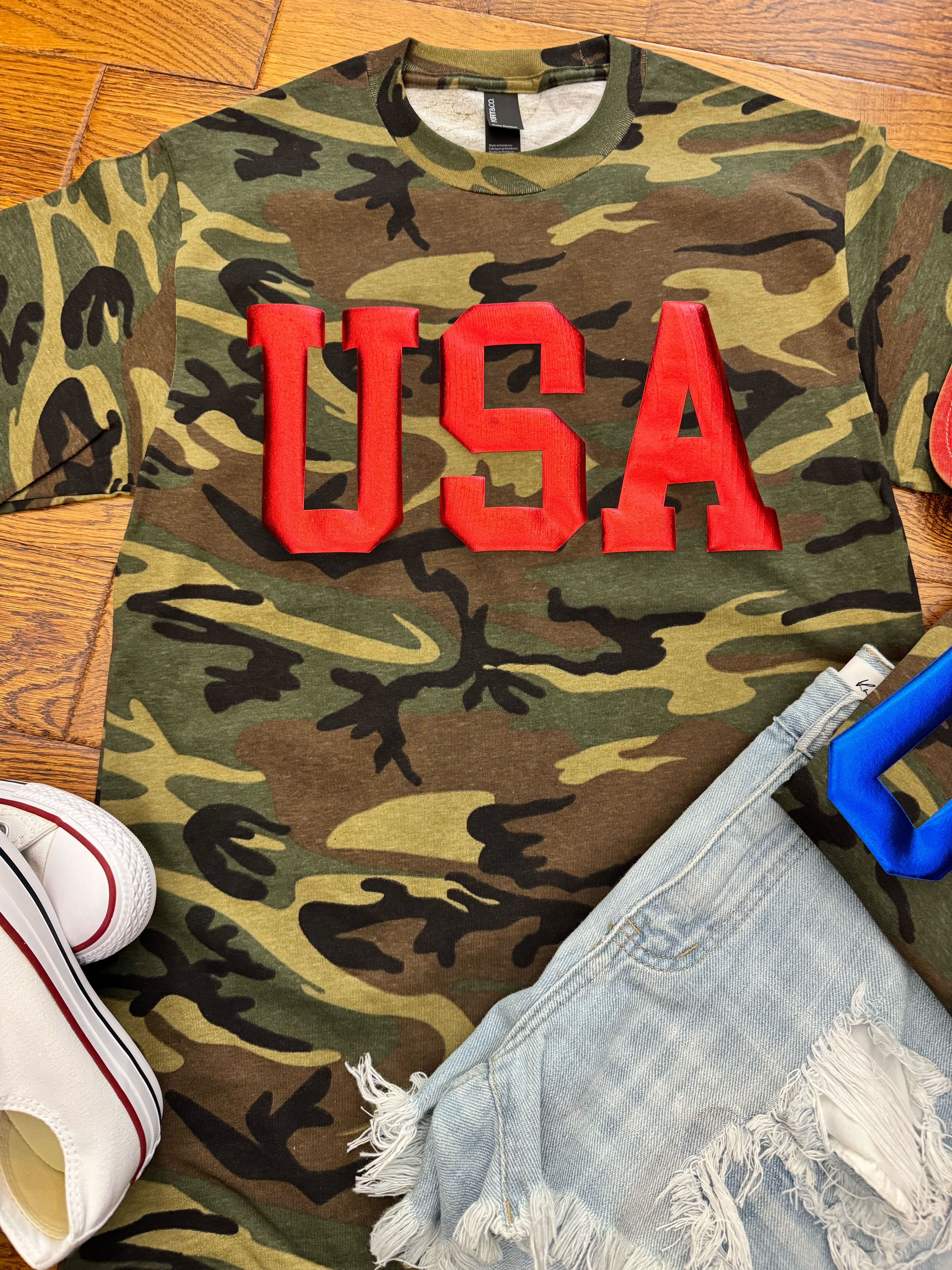 USA CAMO PUFF METALLIC