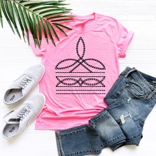 Boot Stitch Neon Pink