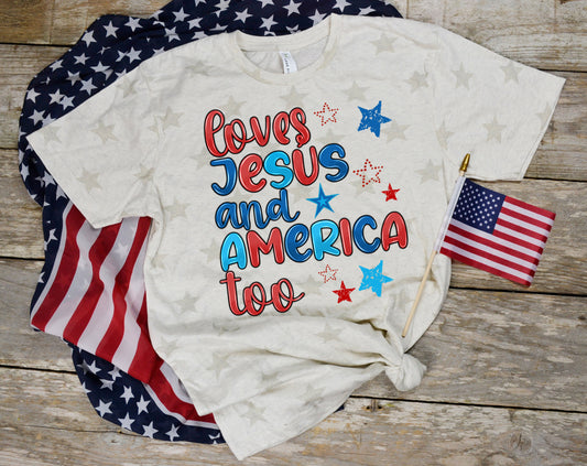 Loves Jesus Star Tee
