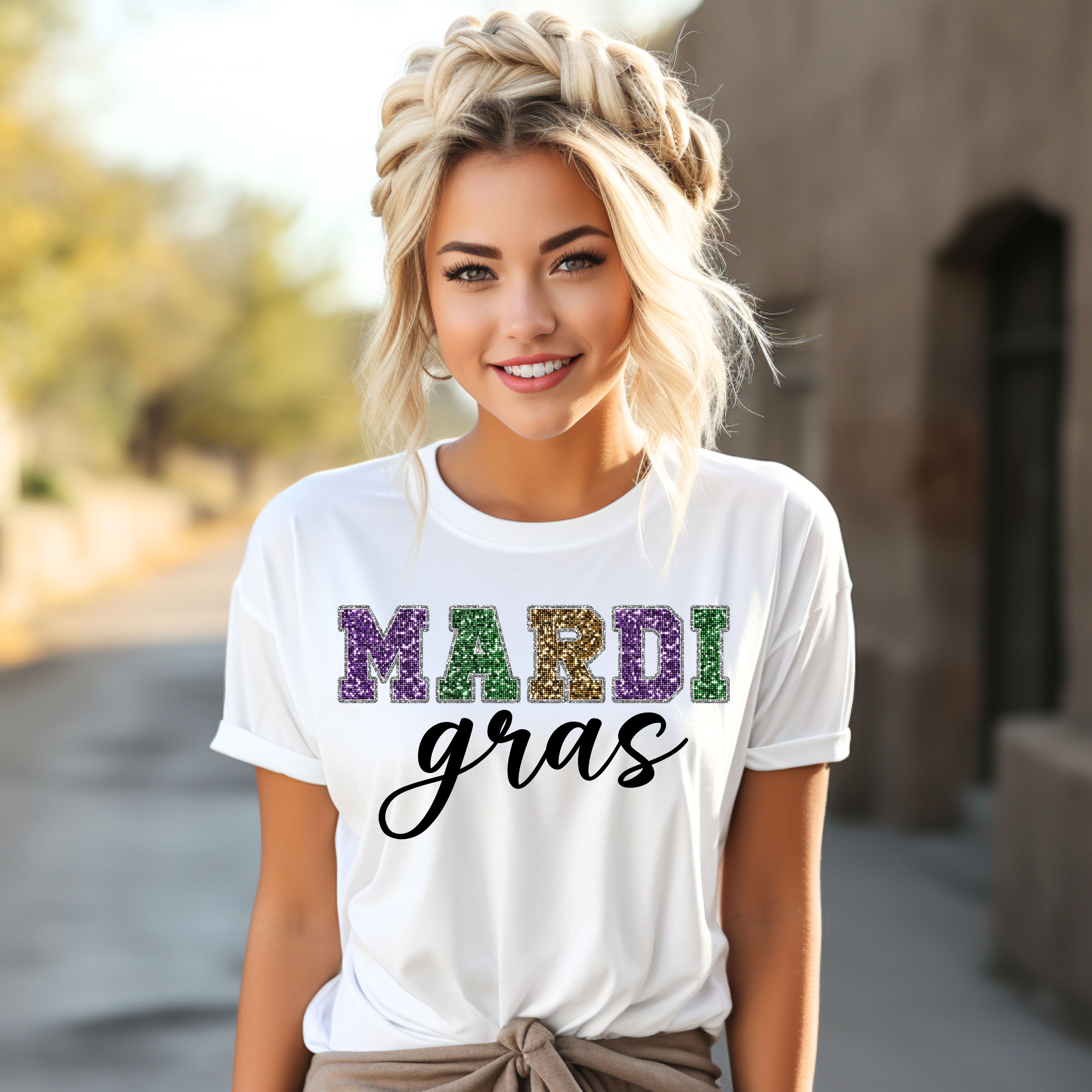 Mardi Gras Glitter Faux