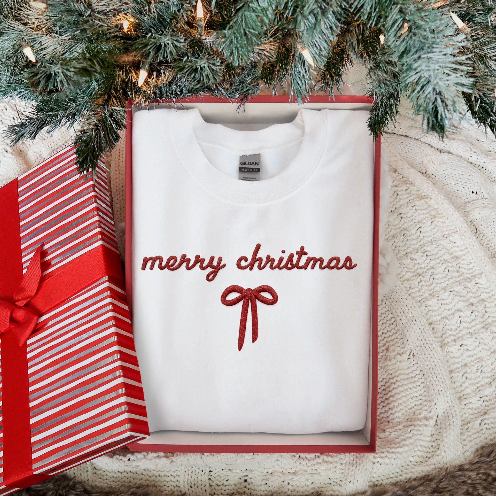 Merry Christmas Bow Emb