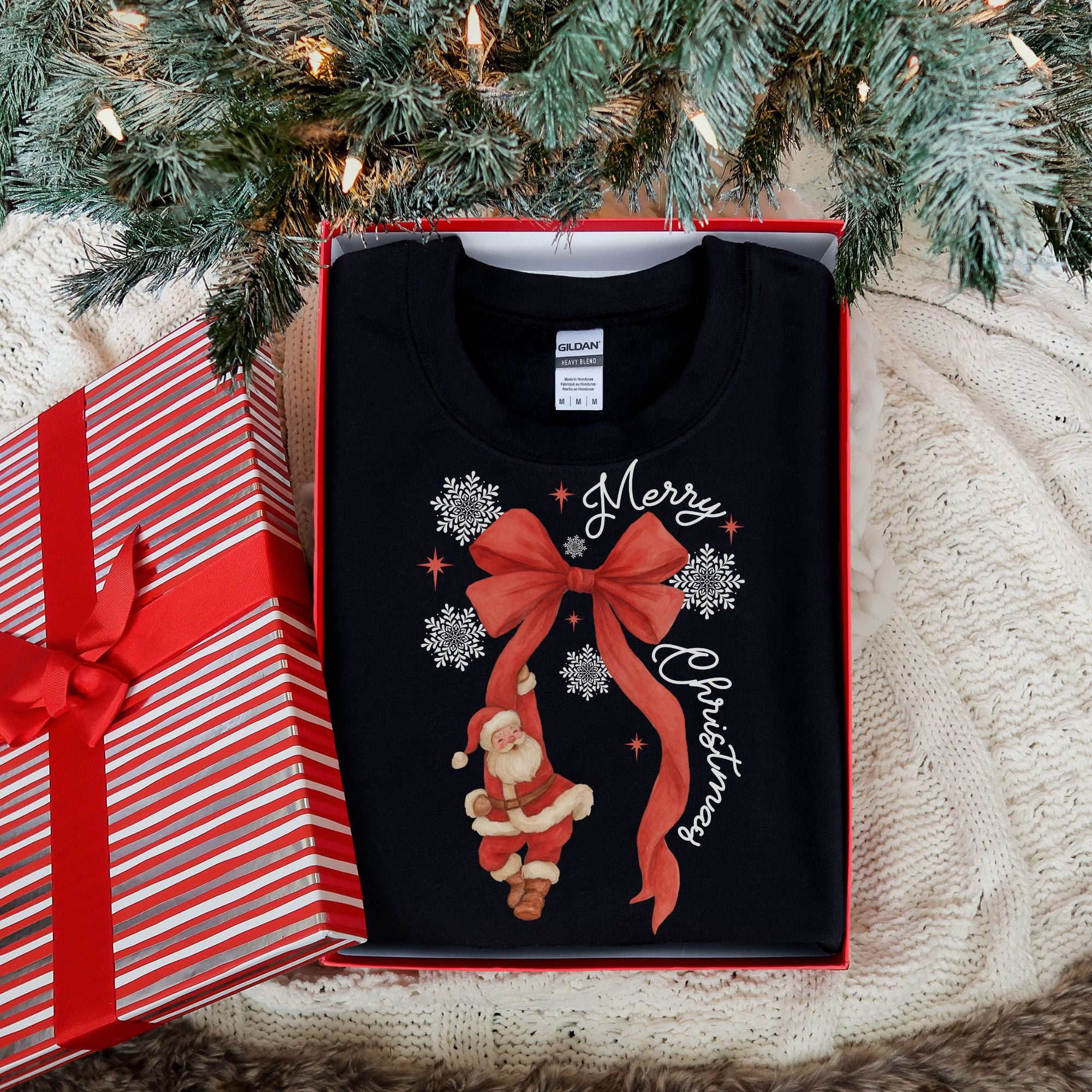 Merry Christmas Santa Bow