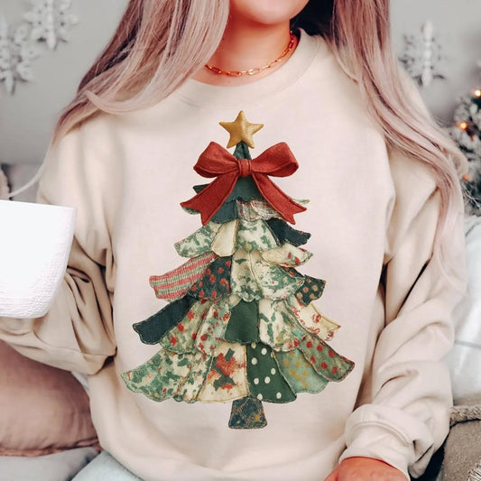 Christmas Tree Faux Patchwork