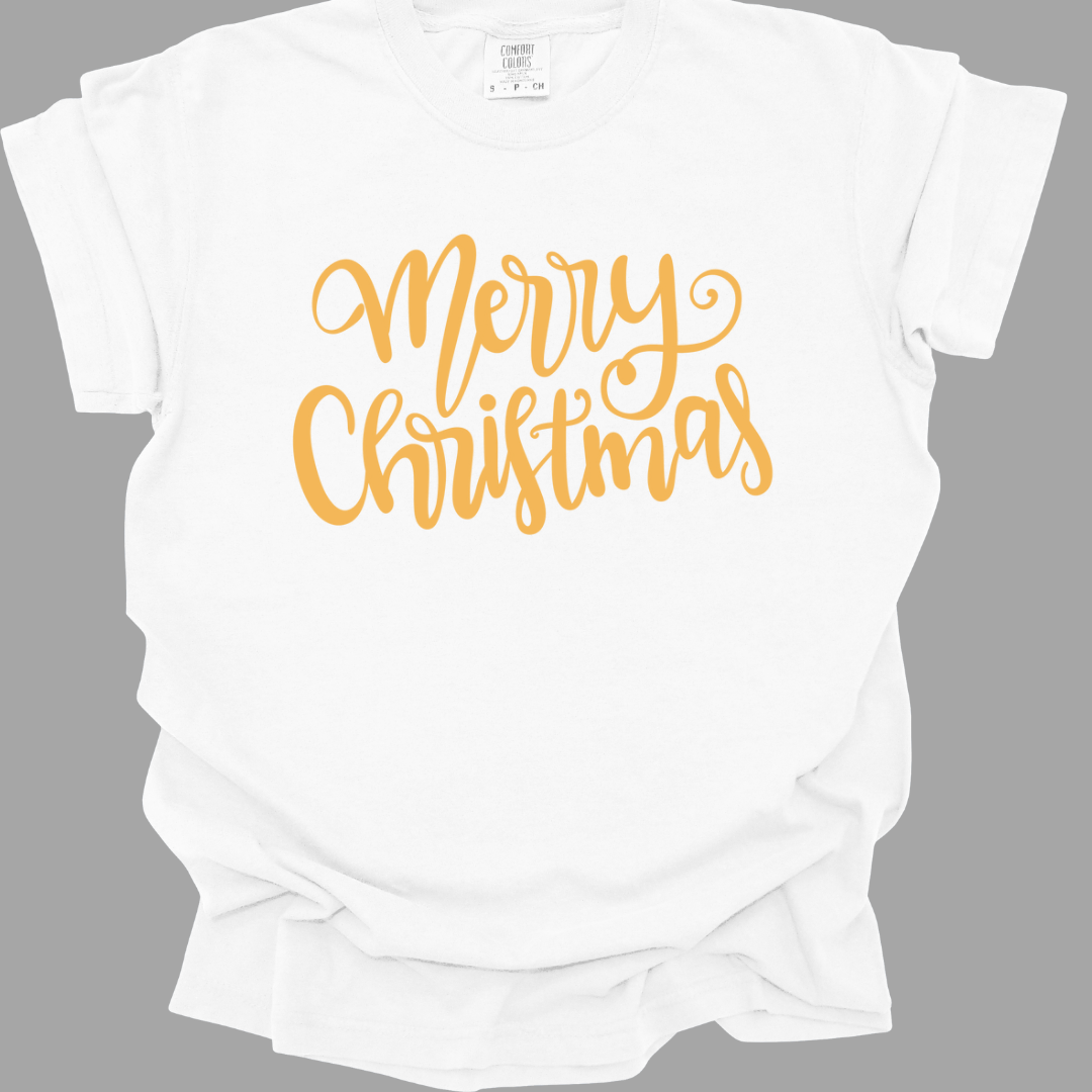 MERRY CHRISTMAS SCRIPT GOLD PUFF