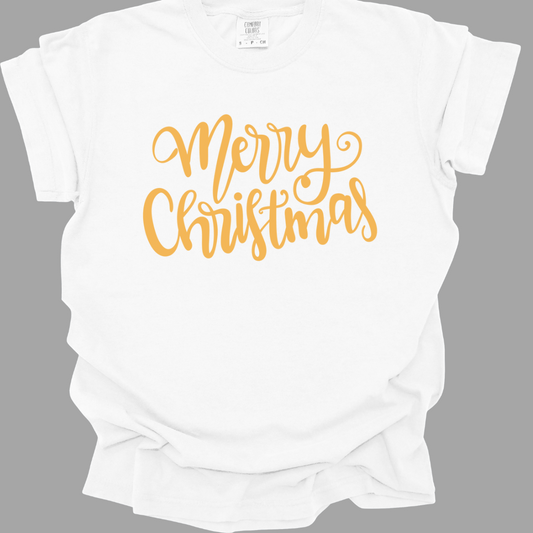 MERRY CHRISTMAS SCRIPT GOLD PUFF