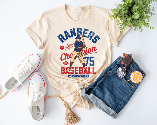 Rangers Retro Natural Tee