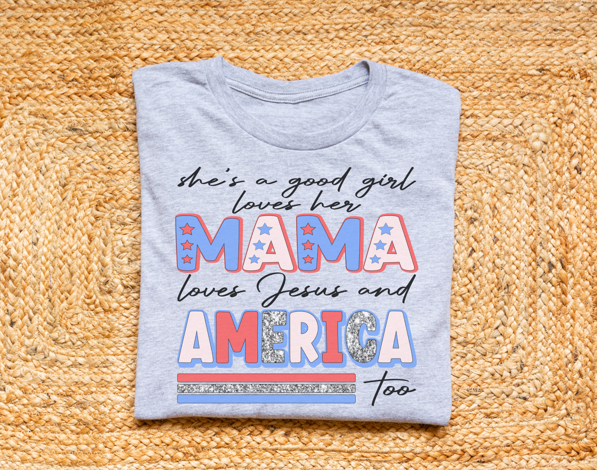 She's a Good Girl Loves Her Mama Short Sleeve
