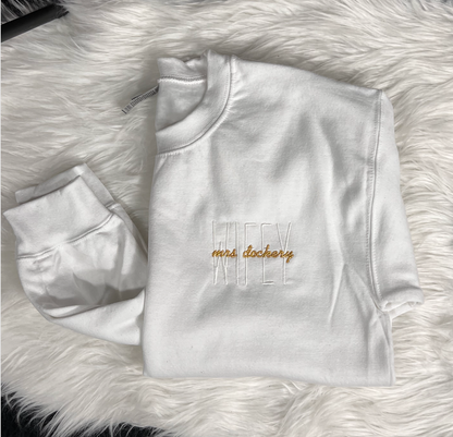 Wifey Pocket Embroidery