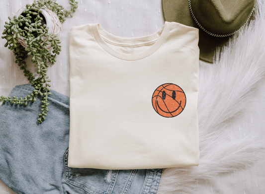 Basketball Smiley Face Pocket