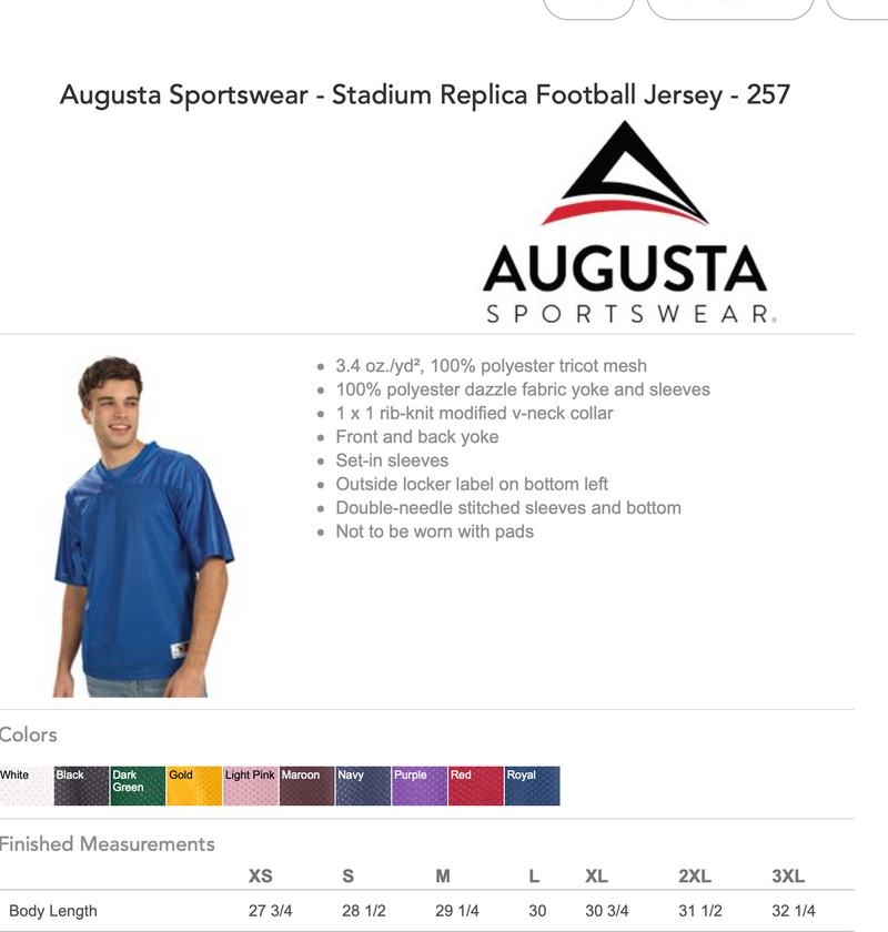 Adult Custom Football Jersey