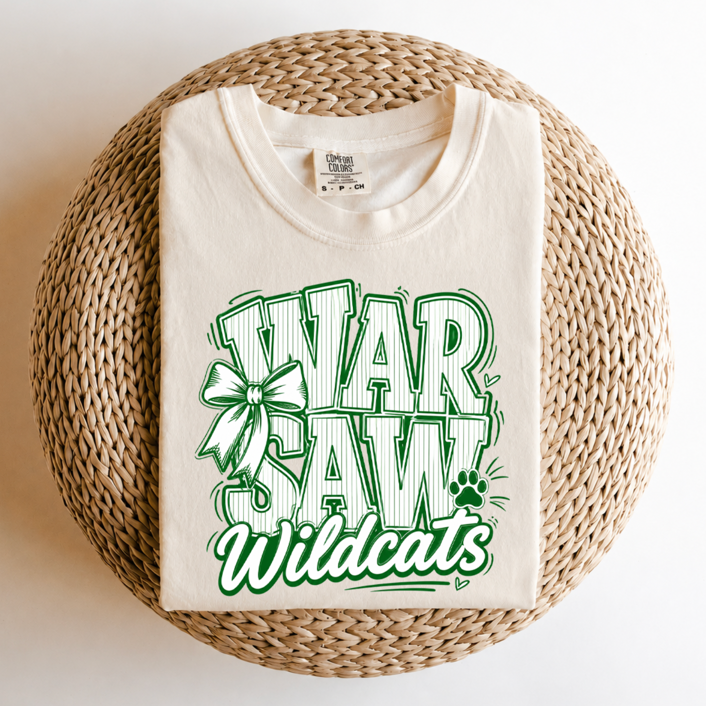 Custom Spirit School Striped Script