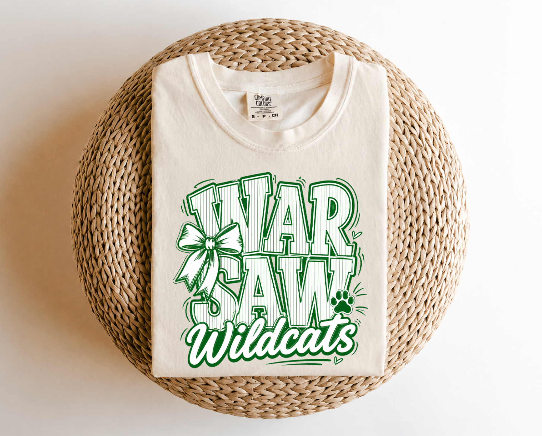 Custom Spirit School Striped Script