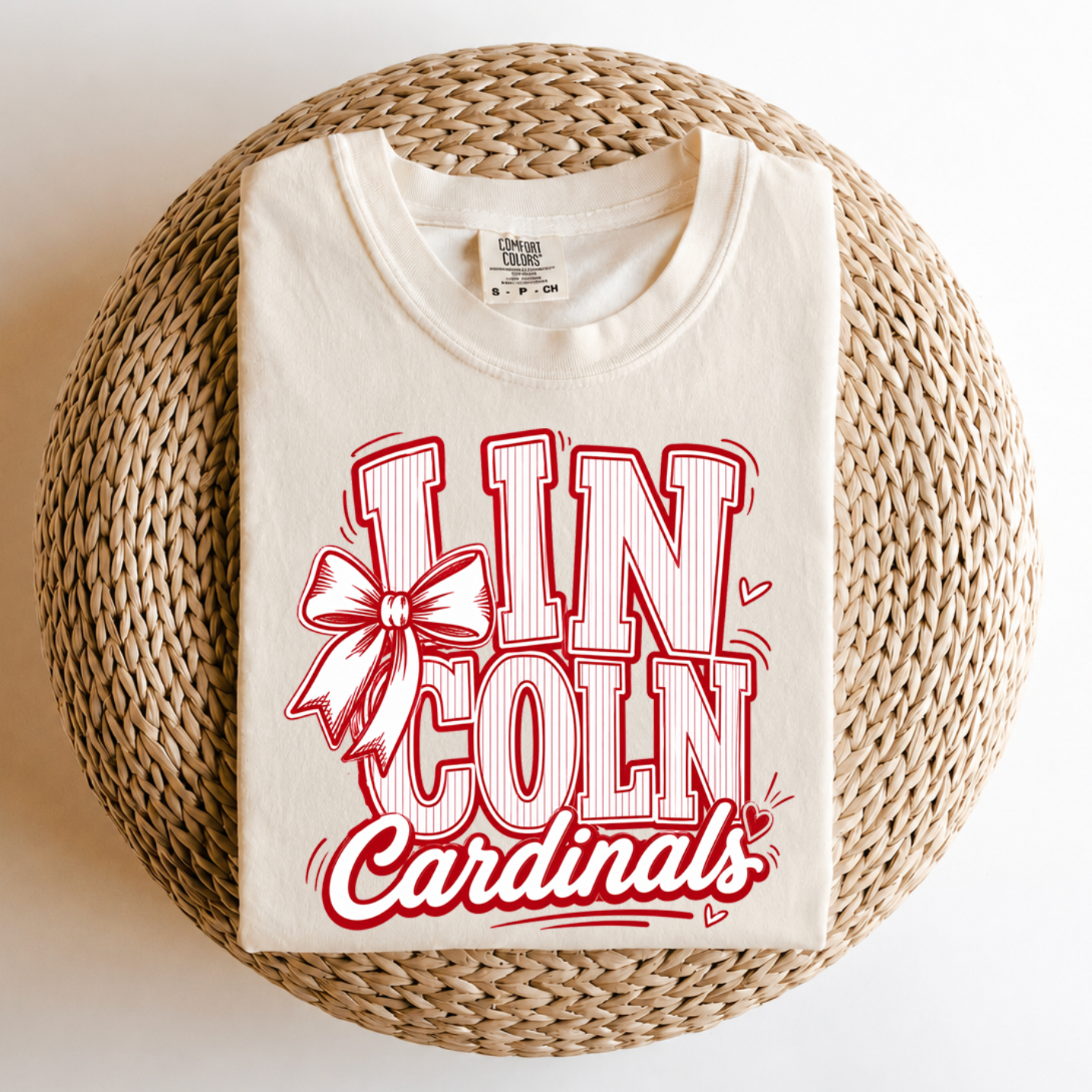 Custom Spirit School Striped Script