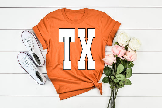 TX White Inside Black Outside Spangle Comfort Colors