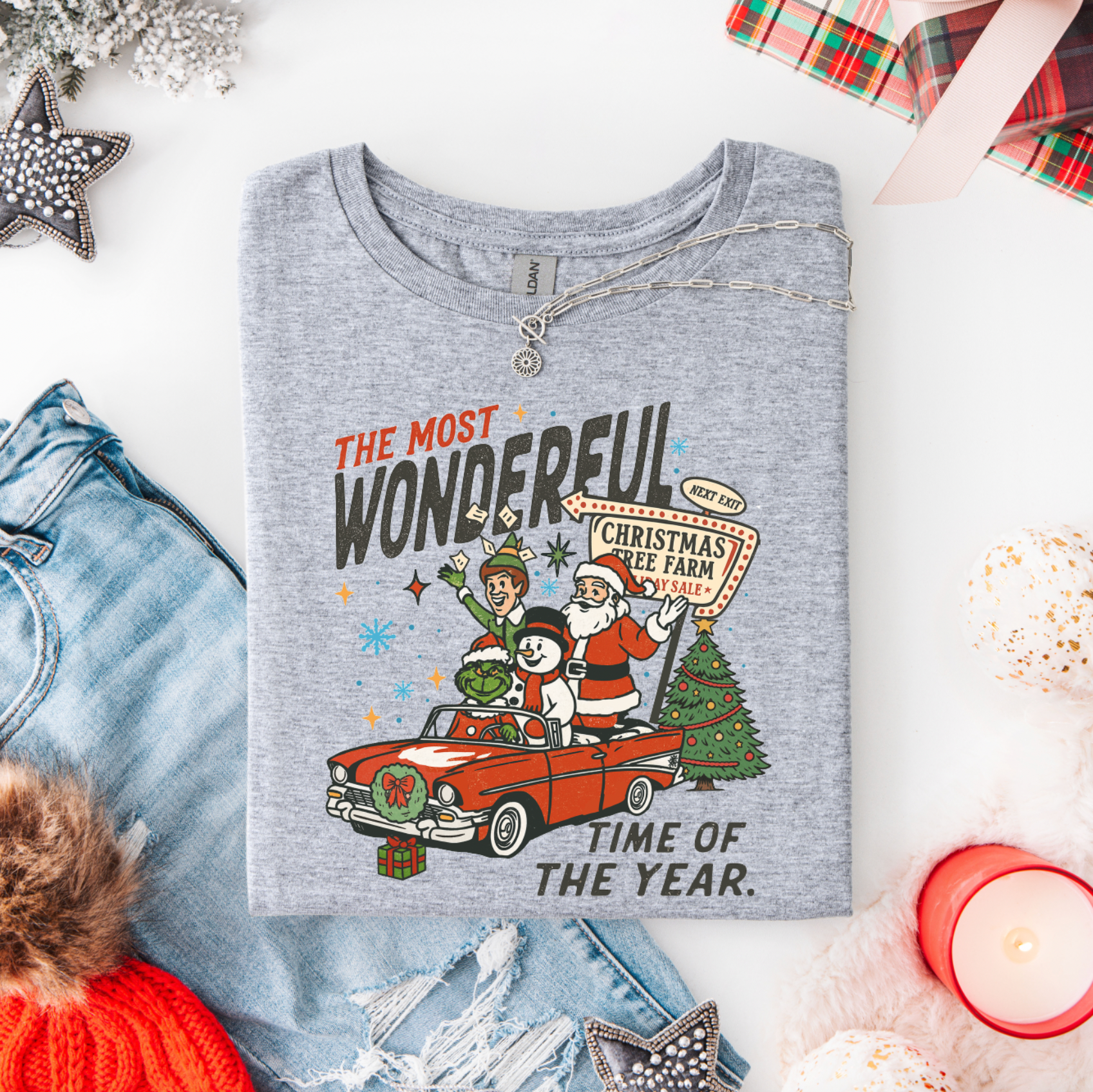 Most Wonderful Time Santa and Friends
