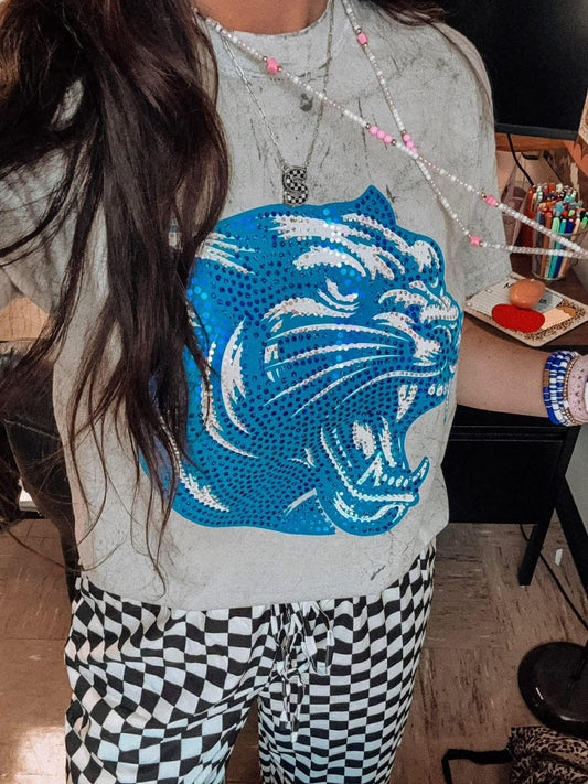 Blue Panther Logo Mascot