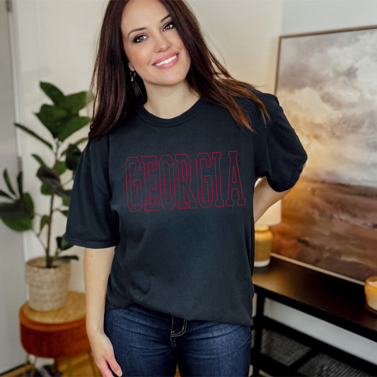 Custom Skinny Name Outline Puff