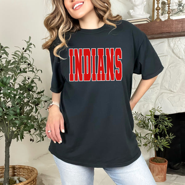 Indians Red Inside White Outside Spangle Comfort Colors