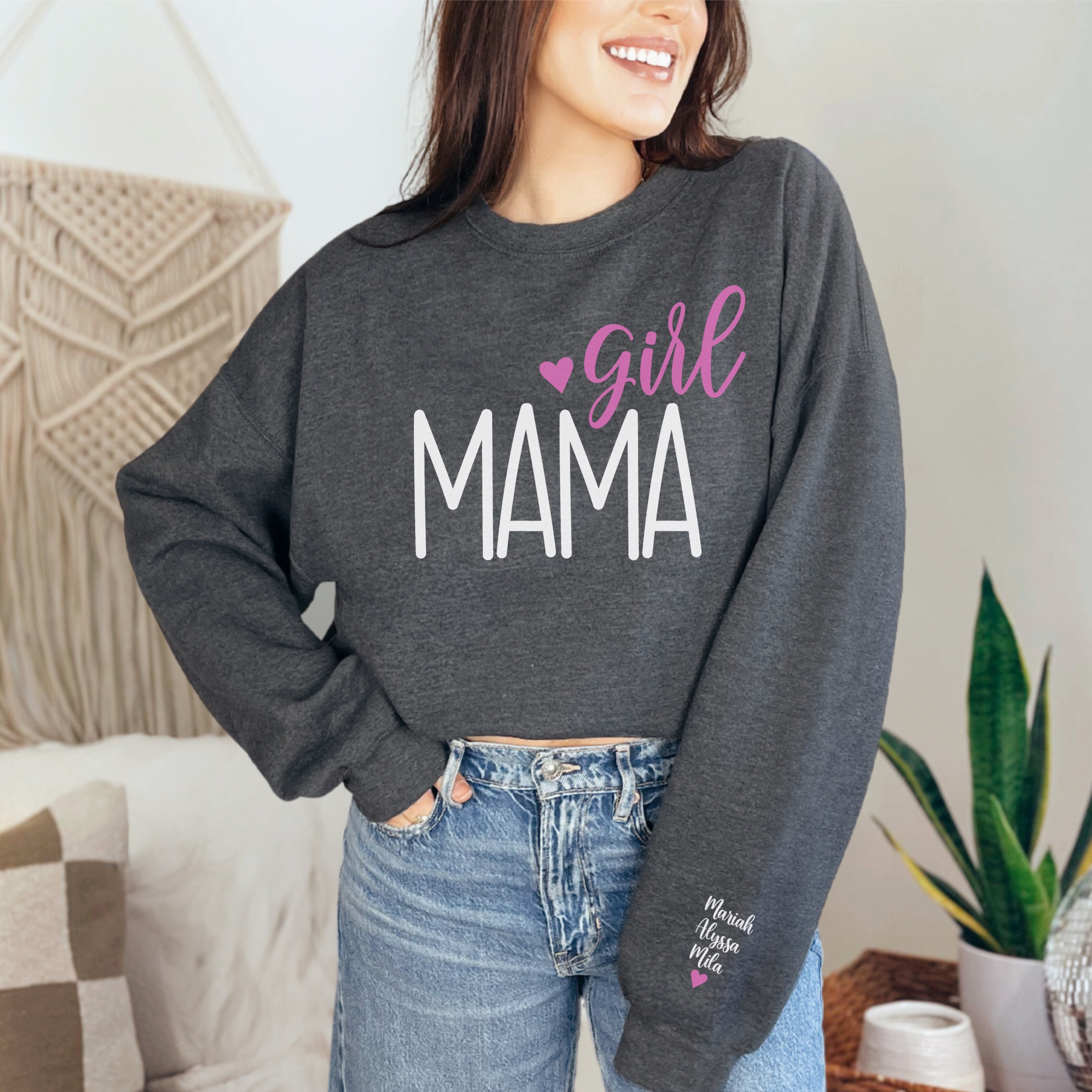 Girl Mama with Sleeve custom names