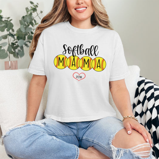 Baseball Softball Custom with Heart Names