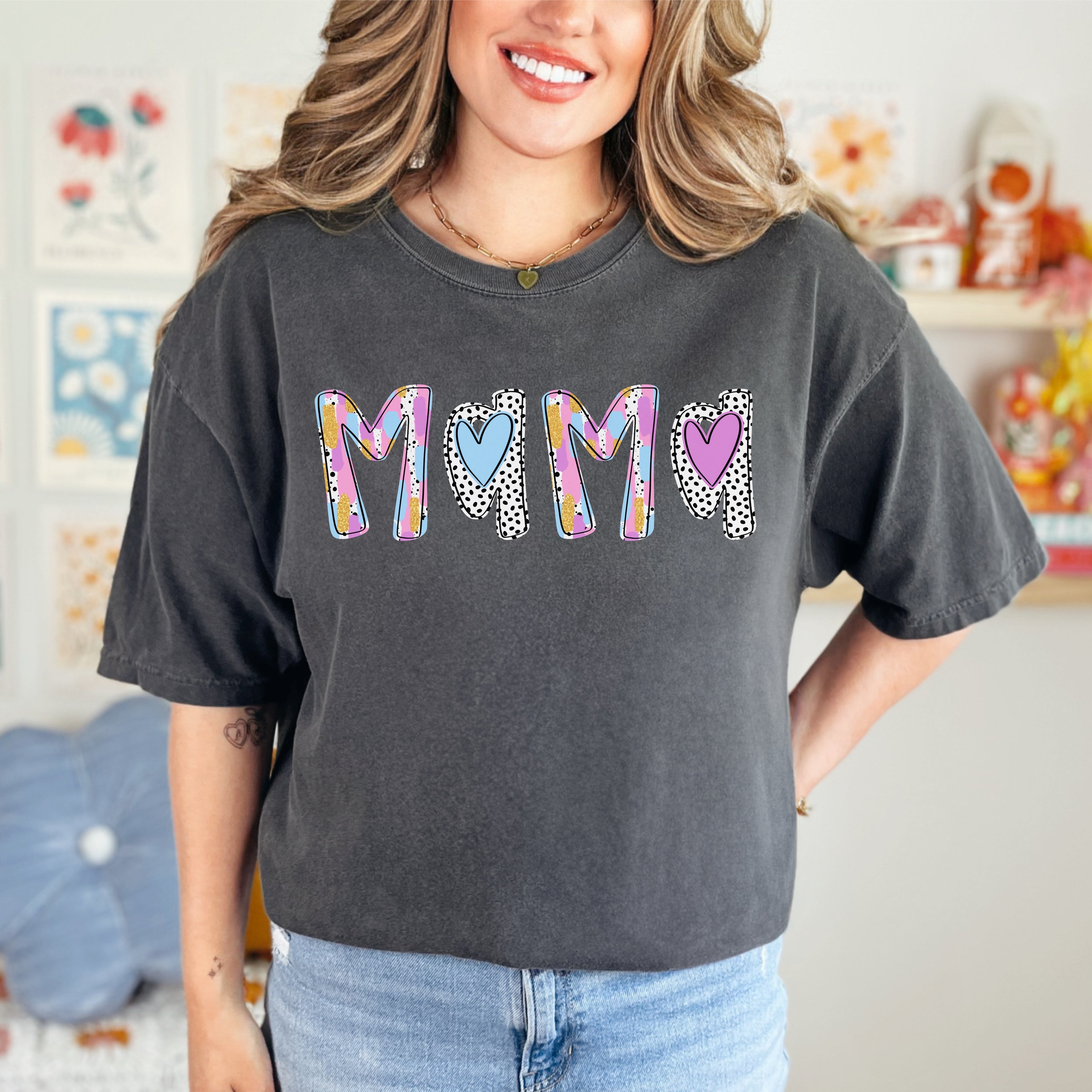 Mama Pastel Brushstrokes