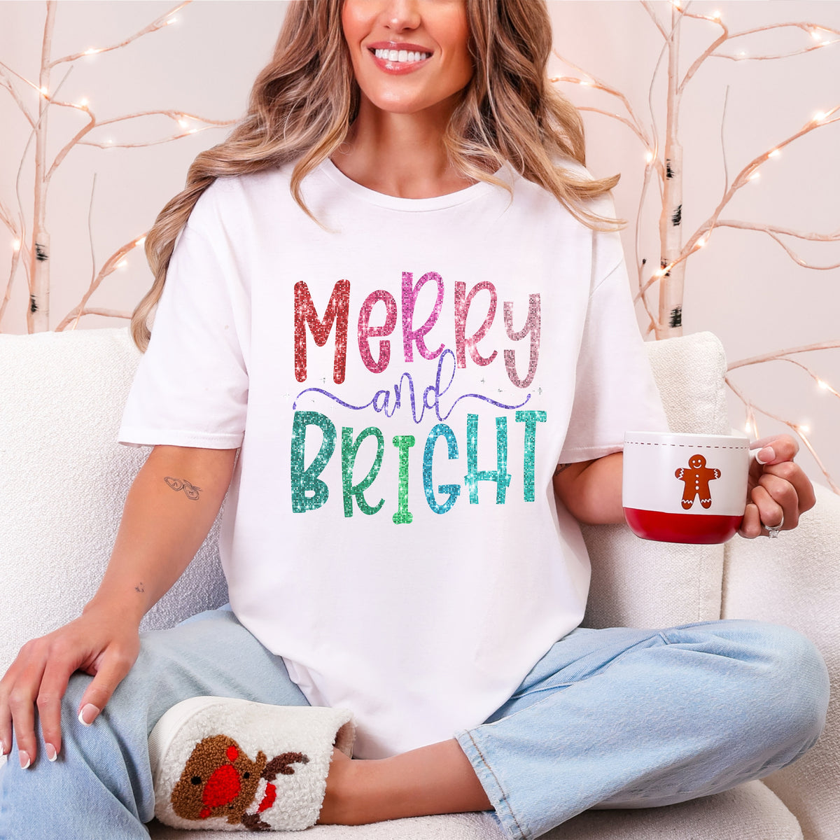 Merry and Bright Faux Sale Tee